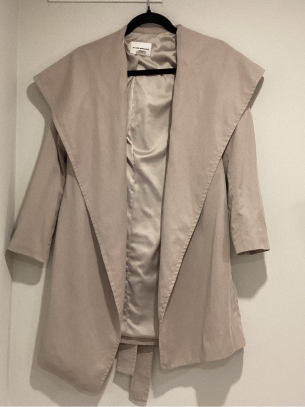 Club Monaco Women’s Hanne Wrap Belted Trench Coat, Light Beige - Picture 6 of 10